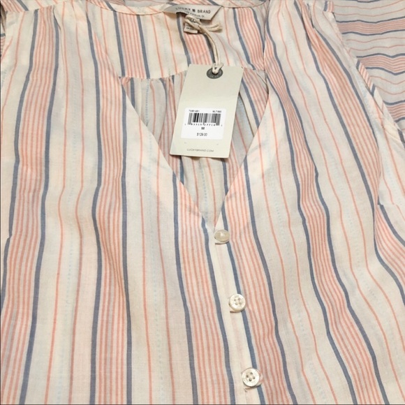 NWT lucky brand Luna cotton sun maxi dress striped summer tiered empire waist - Picture 3 of 15